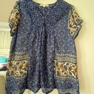 very cute light lined colorful blouse